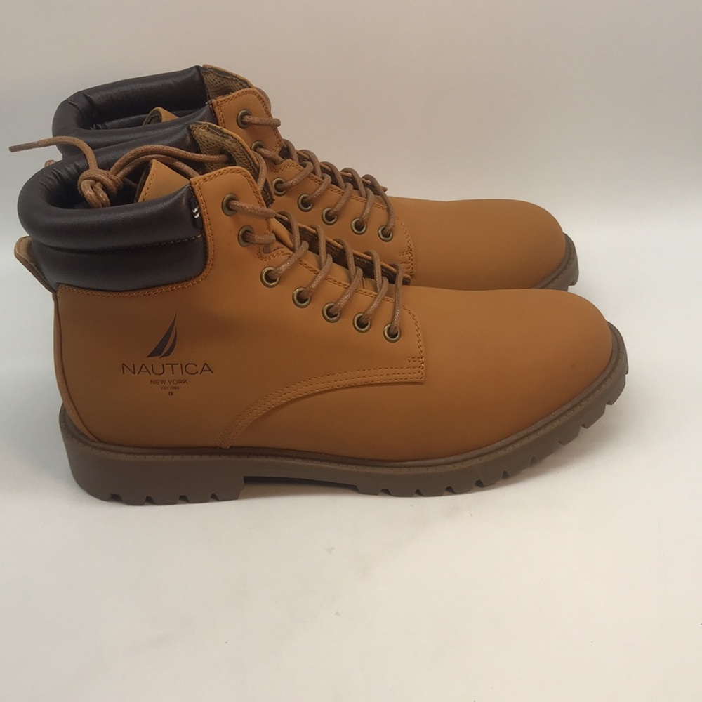 Nautical Menś Tan Pratt Combat Boot Size 11 - Picture 4 of 14